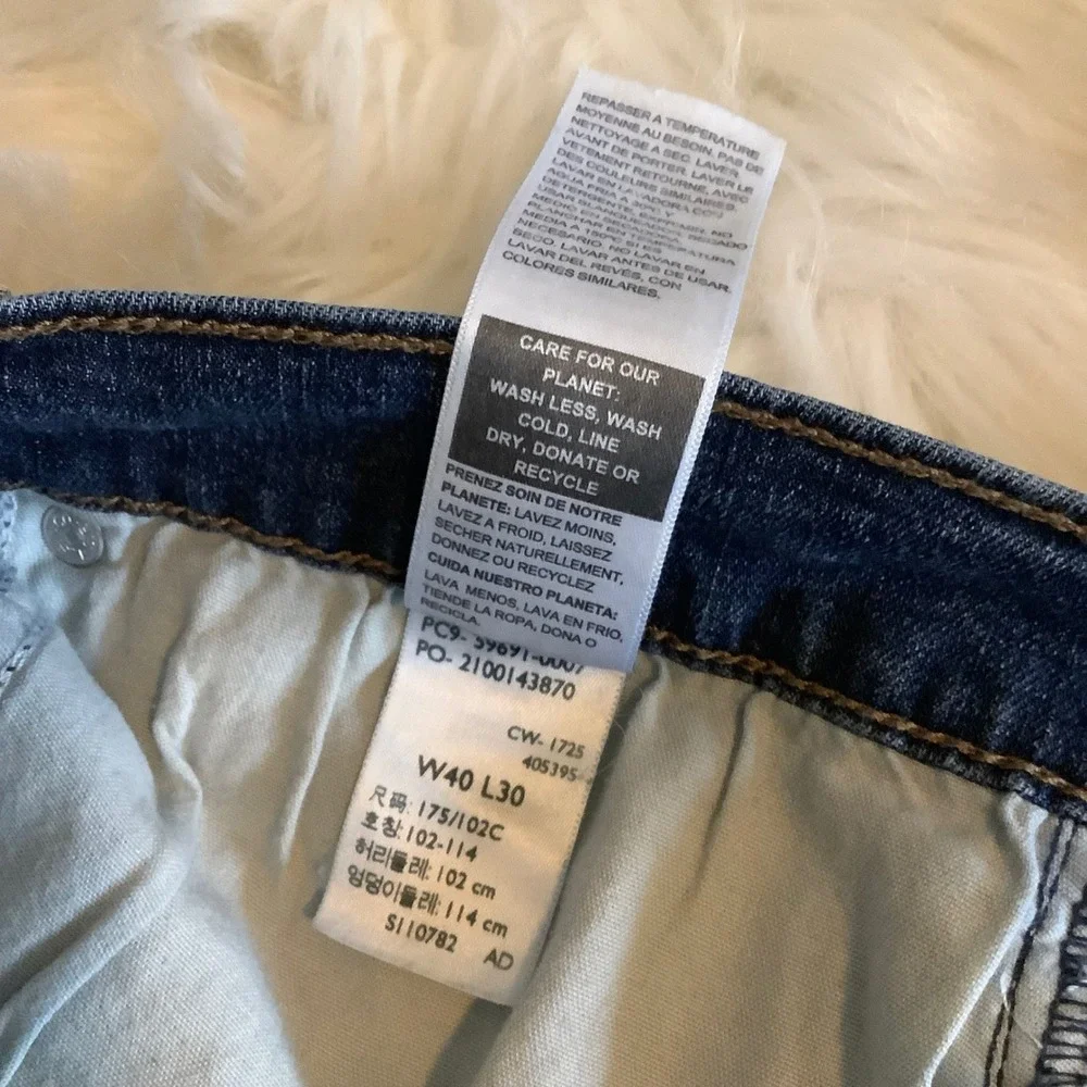 Levi Strauss Signature Gold Mens Slim Fit Jeans Dark Wash Blue 40x30 59691-0007